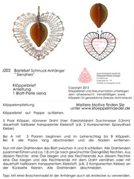 220 Klöppelschmuck Bastelset  „Sienaherz“